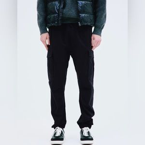 ⚫️ BNWT Men’s Cargo Joggers Elastic Waist - Medium, Black ⚫️